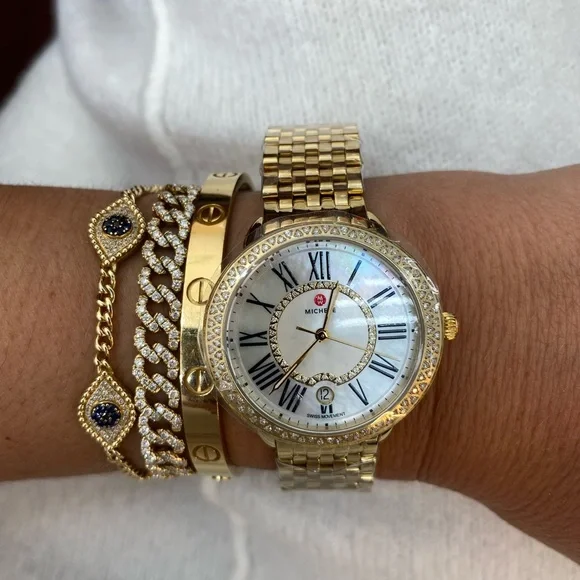 Michele | Accessories | Michele Gold Serein Watch | Poshmark display picture 2